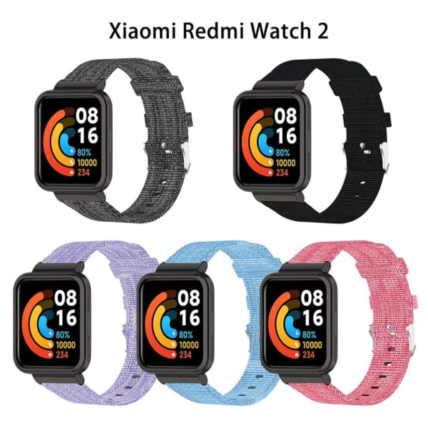 Xiaomi Redmi Watch 2 nailonista valmistettu hengittävä ranneke - Musta Sininen Blue