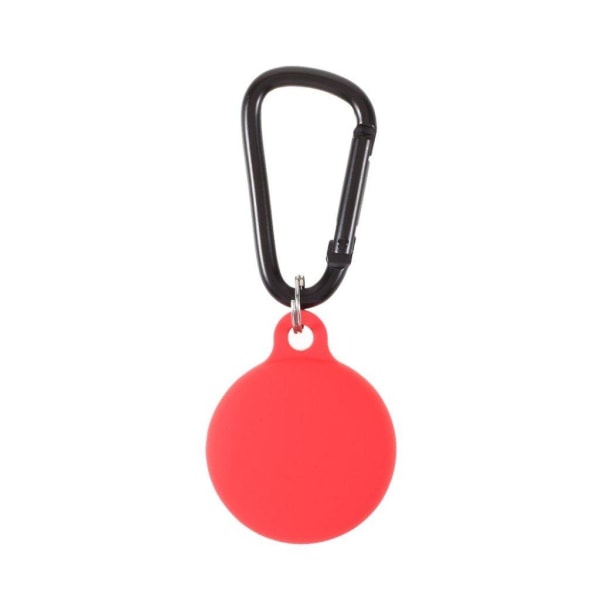 AirTags thickened silicone cover with carabiner - Red Röd