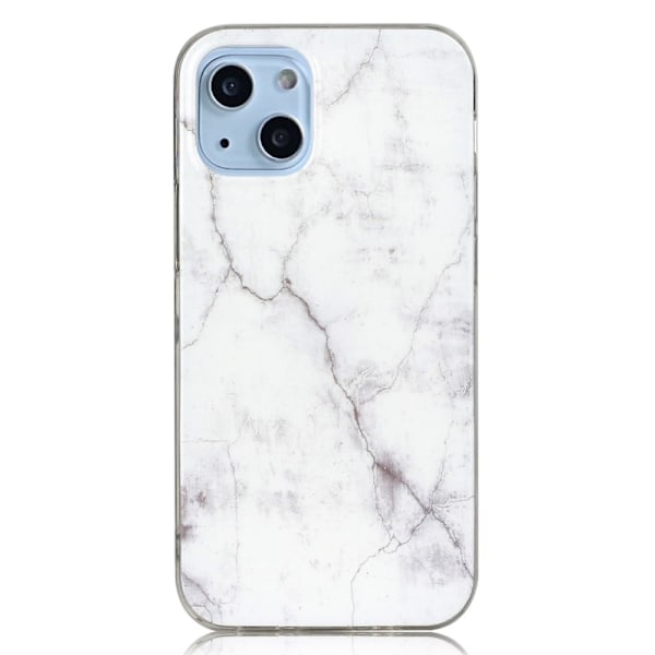 Marble iPhone 14 Plus Etui - Hvit Klinkekule White