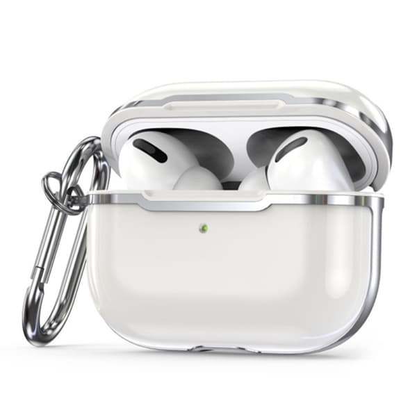 AirPods Pro 2 galvaniseringsetui med krog - Hvid / Sølv White