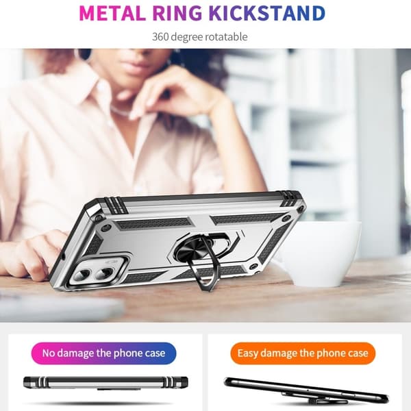 Bofink Combat Motorola Moto G Power 5g Etui - Sølv Silver grey