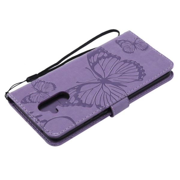 Huawei Mate 20 Lite perhos printti kuviollinen synteetti nahkain Purple