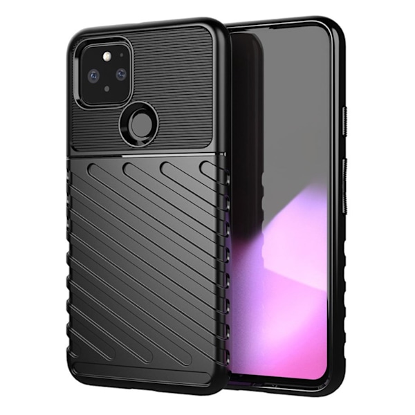 Thunder Google Pixel 5 Etui - Svart Black