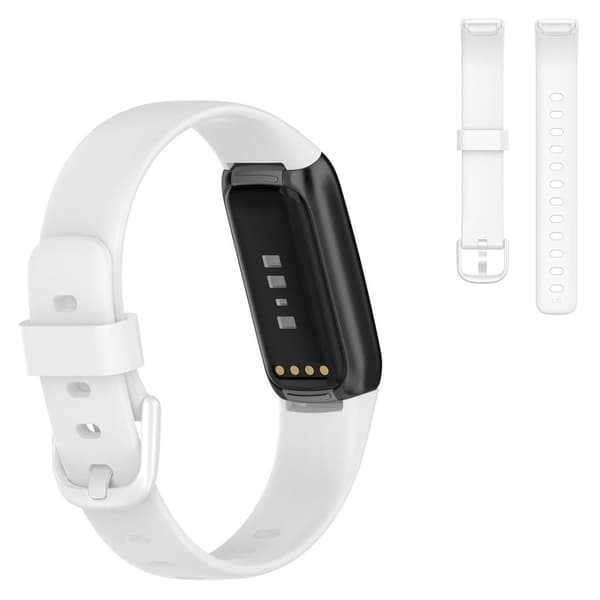 Fitbit Luxe enkelt klockarmband i silikon - Vit / Storlek: L Vit