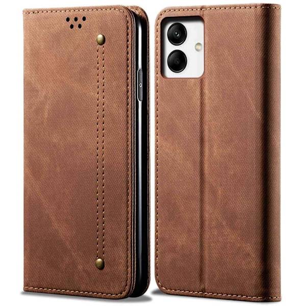 Jeans Samsung Galaxy A04 Flippetui - Kaffe Brown