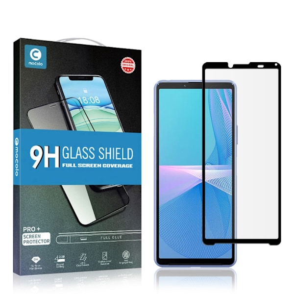 MOCOLO HD Sony Xperia 10 III skærmbeskytter i hærdet glas - Sort Udgave Transparent