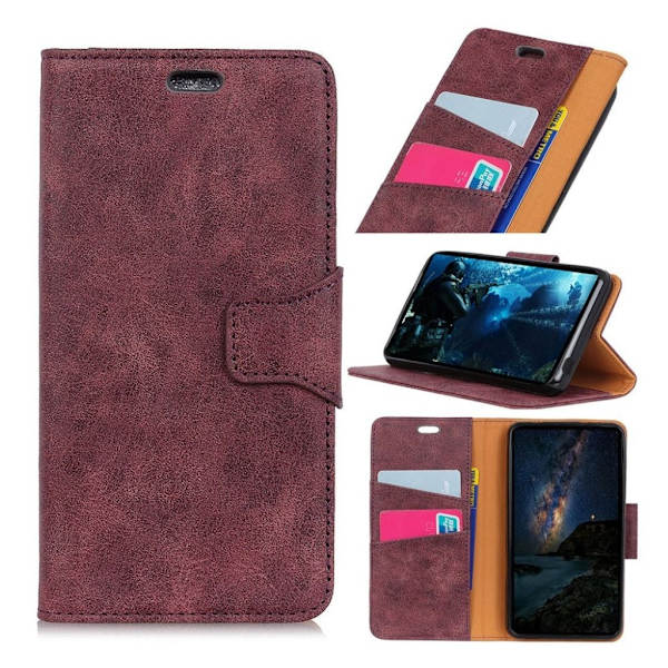 Google Pixel 3 Lite vintage stil split læderetui - Rød Red