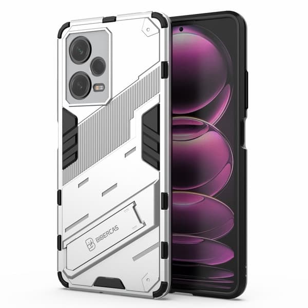 Stødsikker Hybrid Cover med A Moderne Touch til Xiaomi Redmi Note 12 Pro - Sølv Silver grey