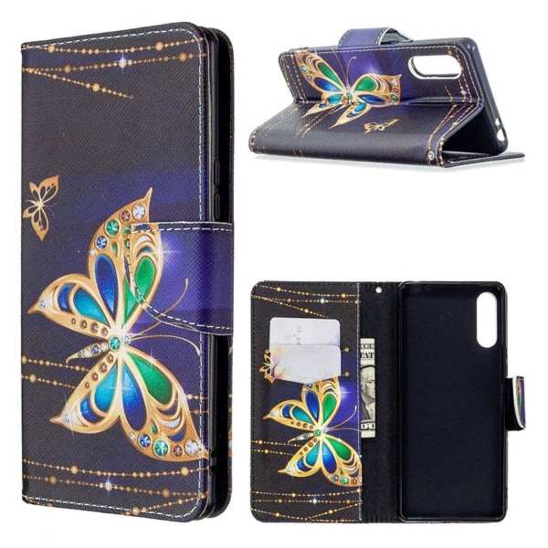 Wonderland Sony Xperia L4 Etui - Sommerfugl Multicolor