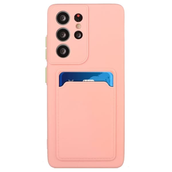 Kortholder cover til Samsung Galaxy S24 Ultra - Lyserød Pink