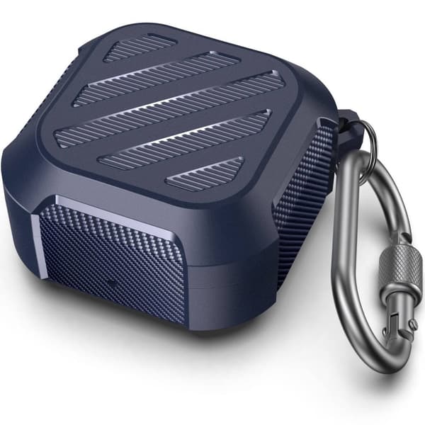 Samsung Galaxy Buds2 / Pro / Live-deksel med karabinkrok - Midnattsblå Blue