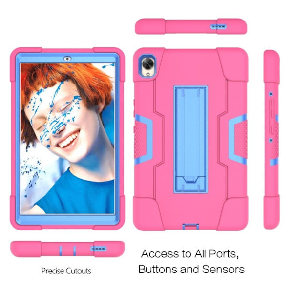 Huawei MediaPad M6 8.4 coolt hållbart silikonfodral - Ros / Blå Rosa