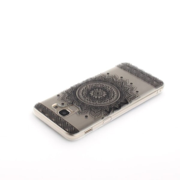 Samsung Galaxy J6 (2018) mobiletui i silikone med kvalitets farver - Sort mandala Black