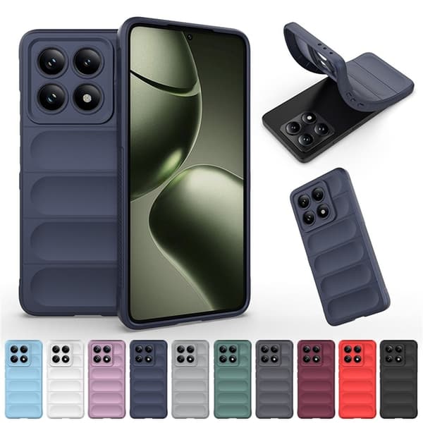 Mjukt greppformat Xiaomi 14T skal - Ljusgrå Silvergrå
