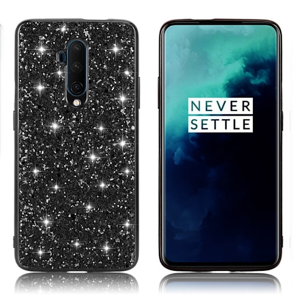 Glitter OnePlus 7T Pro cover - Sort Black