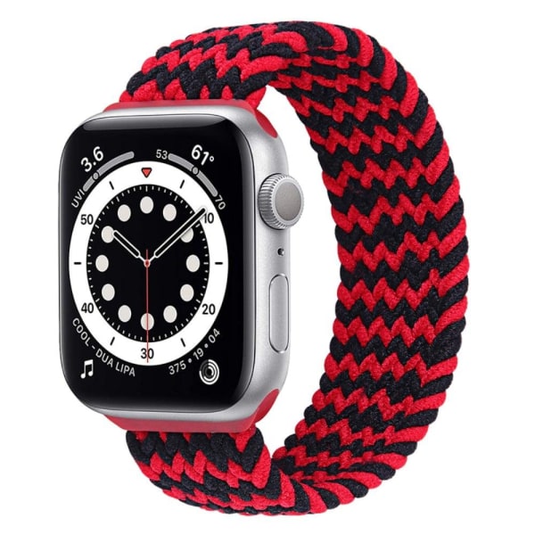 Apple Watch (45 mm) elastiskt klockarmband - Svart / Röd / Storlek: L Röd