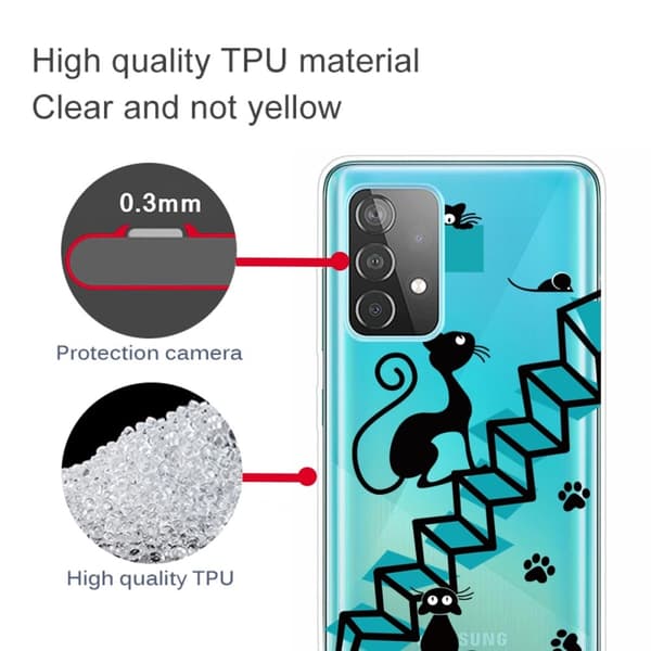 Deco Samsung Galaxy A53 5G skal - Två Katter Blå