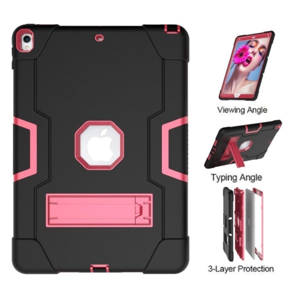 iPad Air (2019) shockproof hybrid case - Black / Rose Pink