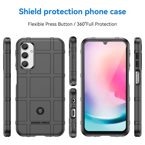 Rugged Shield Etui Samsung Galaxy A24 4G - Sort Black