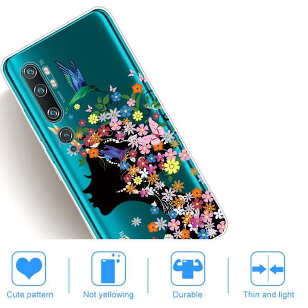 Deco Xiaomi Mi CC9 Pro / Mi Note 10 cover - Blomster Pige Multicolor