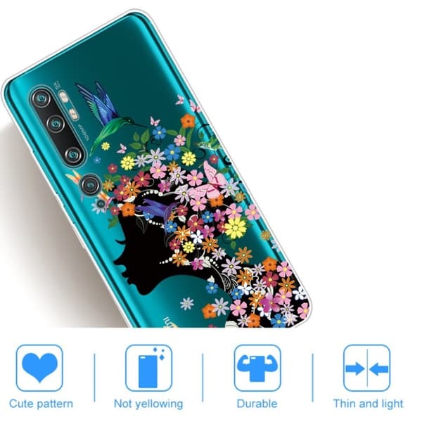 Deco Xiaomi Mi CC9 Pro / Xiaomi Mi Note 10 skal - Blommig Flicka multifärg