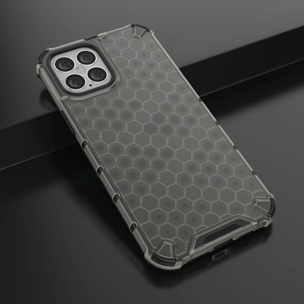 Bofink Honeycomb iPhone 12 Pro Max deksel - Grå Silver grey