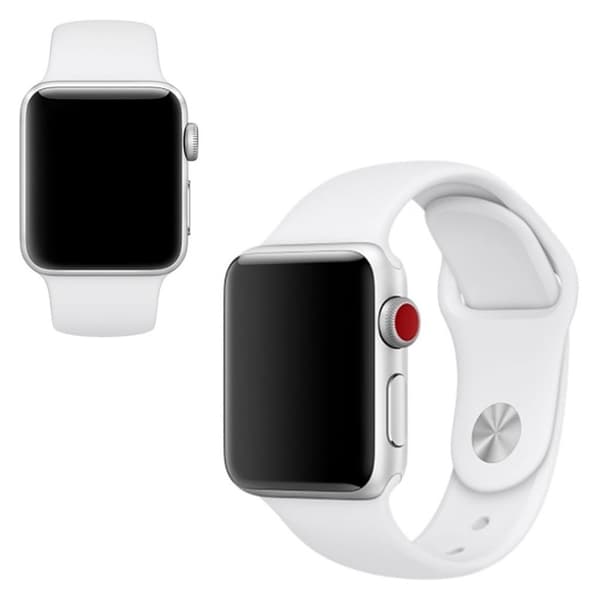 Apple Watch Series 5 40mm single farve silikone Urrem - Hvid White