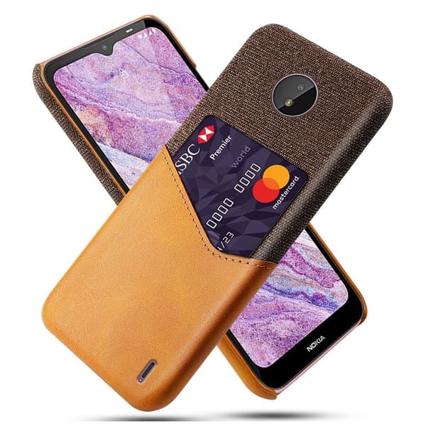 Bofink Nokia C10 cover med kortholder - Orange Orange