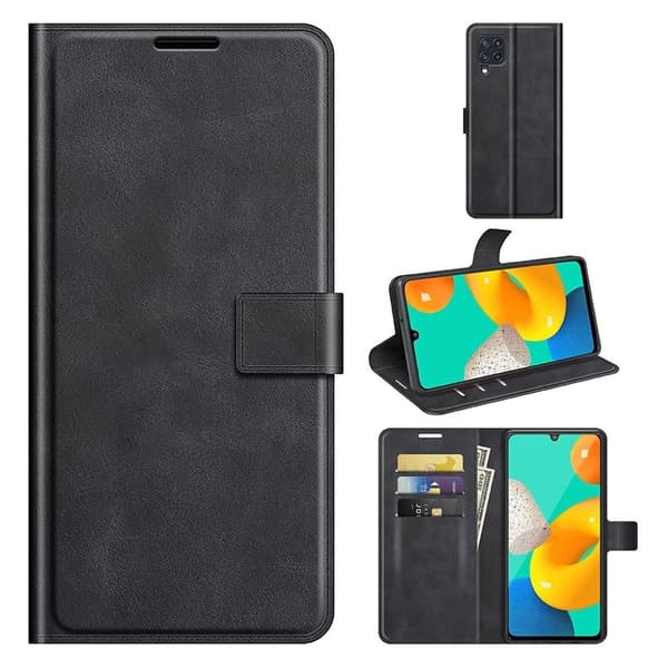 LC.Imeeke Samsung Galaxy M32 Läppäkotelo - Musta Black