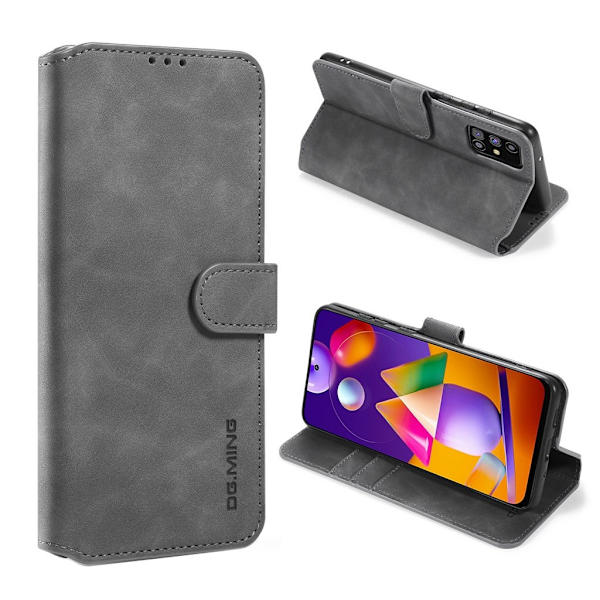 DG.MING Samsung Galaxy M31s retrokuoret - Harmaa Silver grey