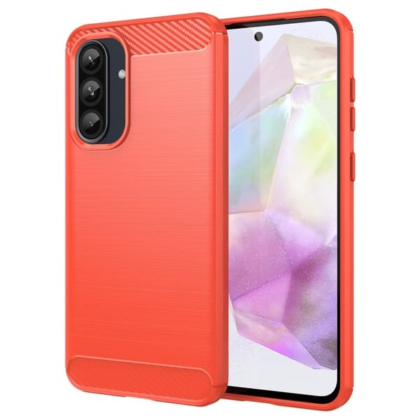 Carbon Flex Samsung Galaxy A36 / Samsung Galaxy A56 skal - Röd Röd