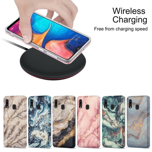 Marmormotiv Samsung Galaxy A20 / Samsung Galaxy A30 skal - Vit Vit