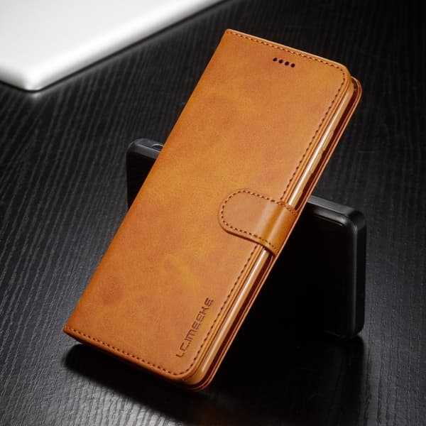 LC.IMEEKE Samsung Galaxy A51 flip etui - Brun Brown
