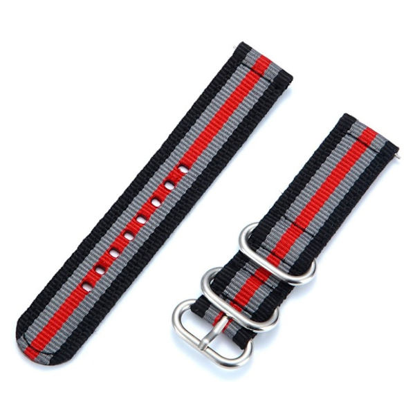 Kolmen soljen kellonauha Garmin-kelloon - Musta / Harmaa / Punainen / Harmaa / Musta Multicolor