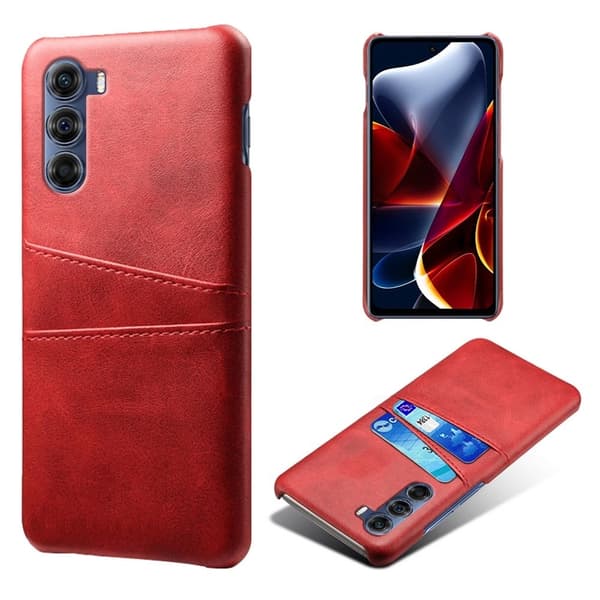 Dual Card Etui Motorola Edge S30 - Rød Red