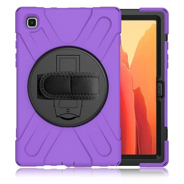 Silikon Combo Etui med Stropp til Samsung Galaxy Tab A7 10.4 (2020) - Lilla Purple