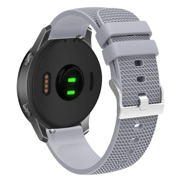 Samsung Galaxy Watch 5 / 5 Pro / Watch 4 urrem i tekstureret silikone - Grå Silver grey
