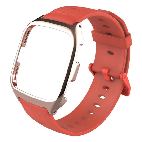 MIJOBS Fitbit Versa honeycomb metal watch band - Red Röd