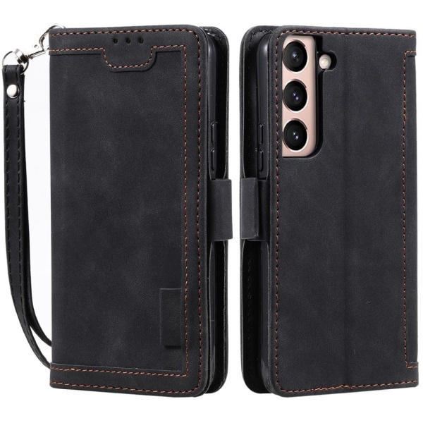 Surburbian Samsung Galaxy S22 Plus læder flip etui - Sort Black