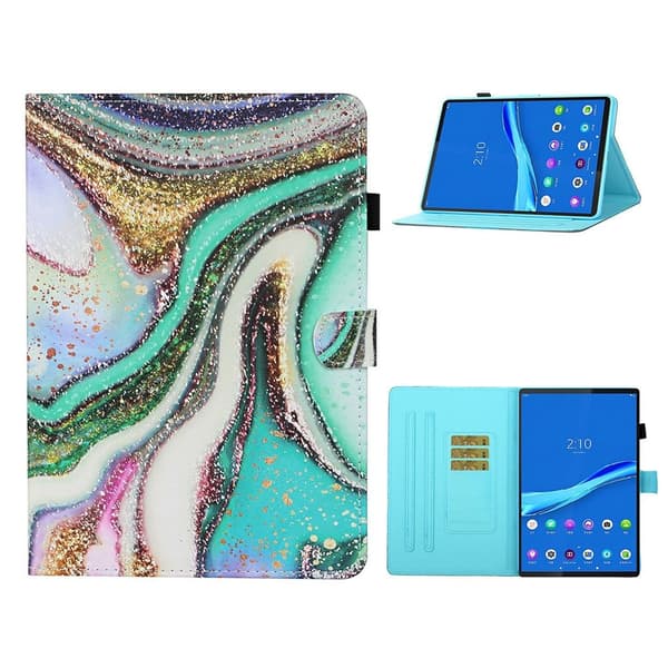 Lenovo Tab M10 FHD Plus läderfodral med livfullt mönster - Glittrande Element multifärg