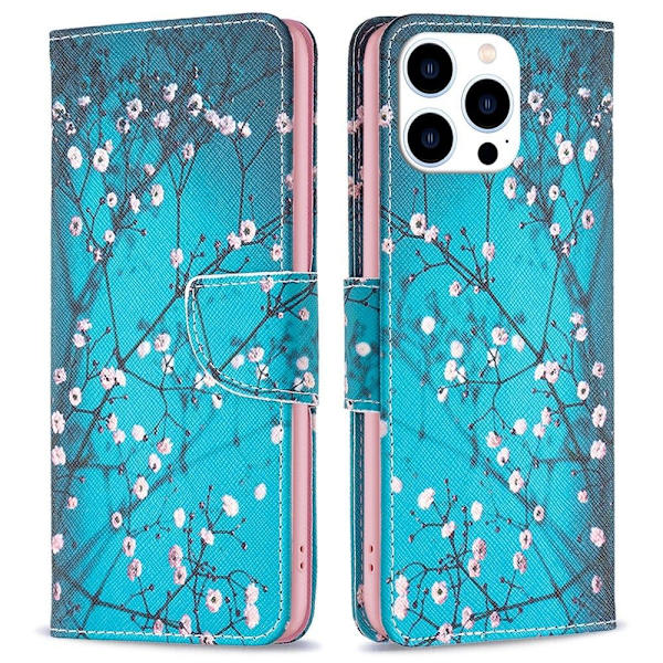 Wonderland iPhone 16 Pro Max fodral -Plommonblomma Blå