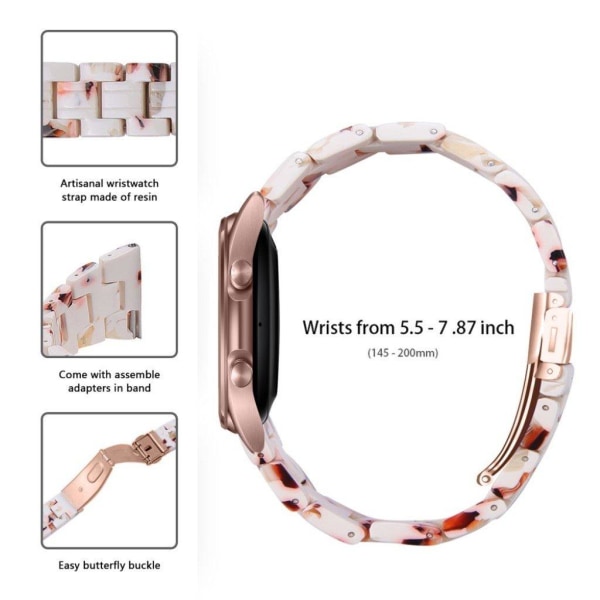 Samsung Galaxy Watch 3 (41mm) hartsinen värikäs kellonauha - Valkoinen Mix White