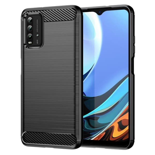 Carbon Flex Etui Xiaomi Redmi 9T / Poco M3 / Note 9 - Svart Black