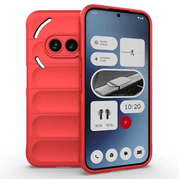 Mjukt greppformat Nothing Phone (2a) skal - Röd Röd