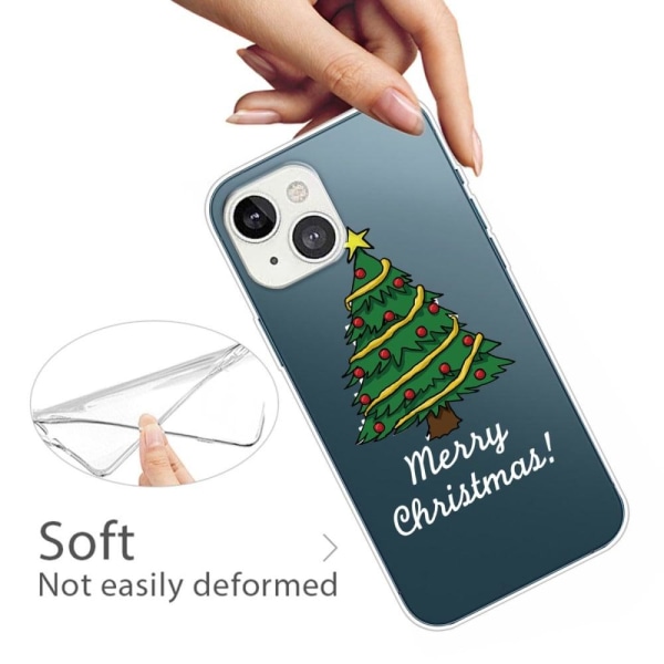 Mønstertryk i juleserien IMD Fleksibelt bagcover til mobiltelefo Green