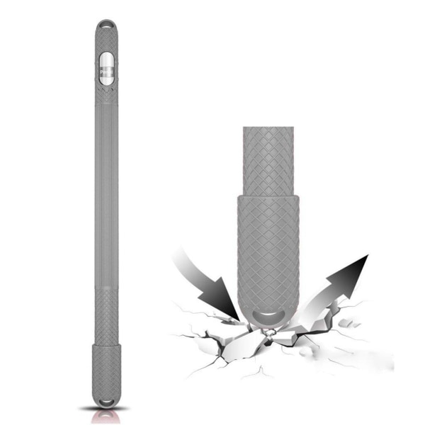 Apple Pencil anti-slip silikone etui - Grå Silver grey