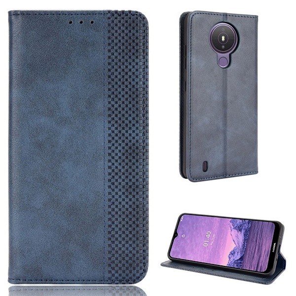 Bofink Vintage Nokia 1.4 Lær Etui - Blå Blue
