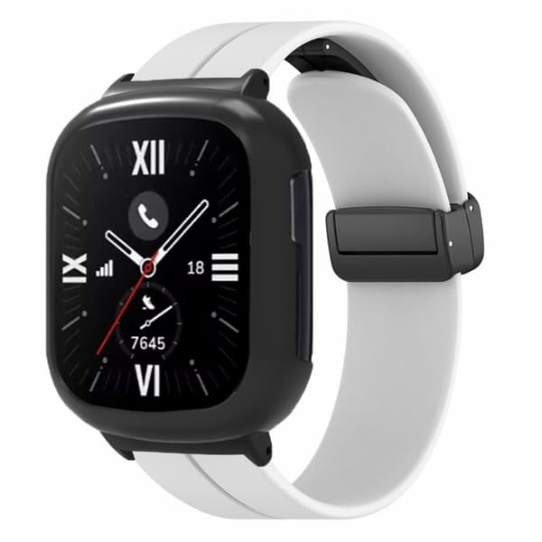 Honor Watch 4-klokkebånd med magnetisk spenne og fleksibel håndleddsrem med urkasse - Hvit White