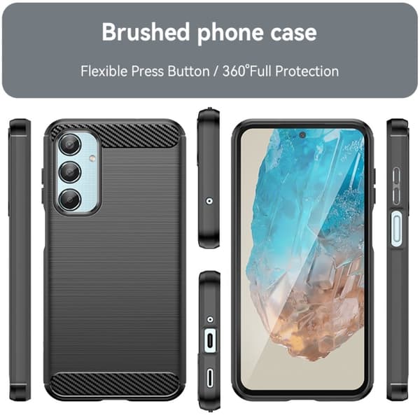 Carbon Flex Samsung Galaxy M35 kotelot - Musta Black