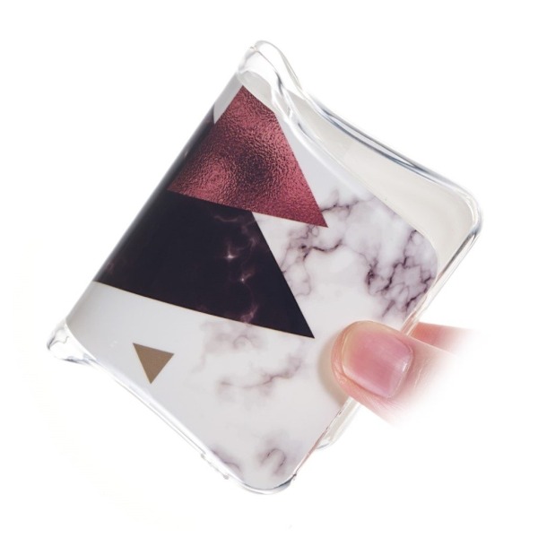 Marble Samsung Galaxy M20 deksel - Dark Triangles Marble Multicolor